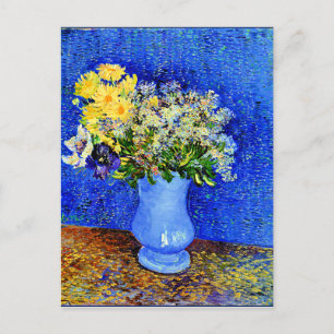 Van Gogh - Boeket Bloemen in een Blauwe Vaas Briefkaart
