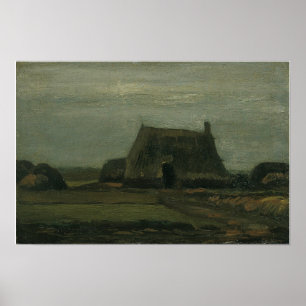 Van Gogh - Boerderij met turf Poster