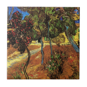 Van Gogh Bomen in de tuin, Saint Paul Ziekenhuis Tegeltje