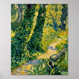 Van Gogh Bomen met Klimop St Paul Ziekenhuis Poster