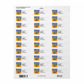 Van Gogh Boten Impressionisme Strand Etiket (Full Sheet)