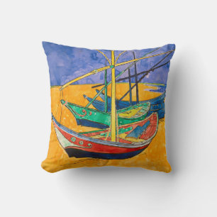Van Gogh-boten Impressionisme Strand Kussen