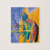 Van Gogh Boten Impressionisme Strand Legpuzzel (Verticaal)