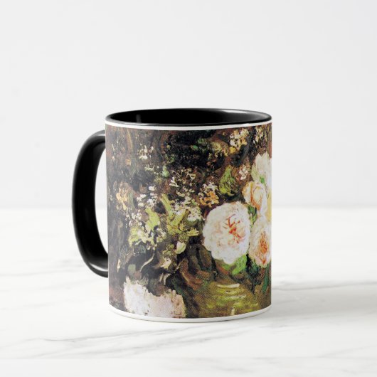 Van Gogh - Bowl met zonnebloemen, Rozen en andere Mok (Voorkant links)