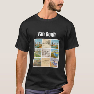 Van Gogh Bridge Art Modern Art  Retro Graph T-shirt