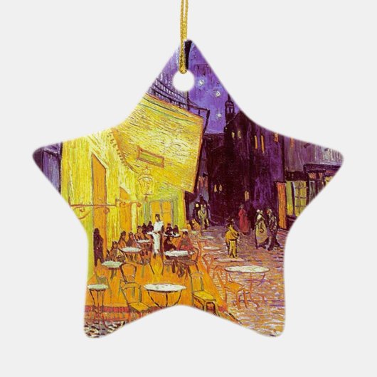Van Gogh Cafe Impressionist Painting Keramisch Ornament (Voorkant)