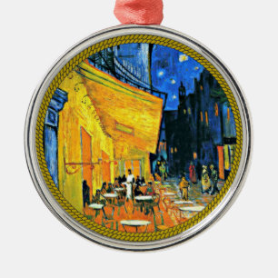 Van Gogh - Cafe Terrace, beroemd schilderij, Metalen Ornament