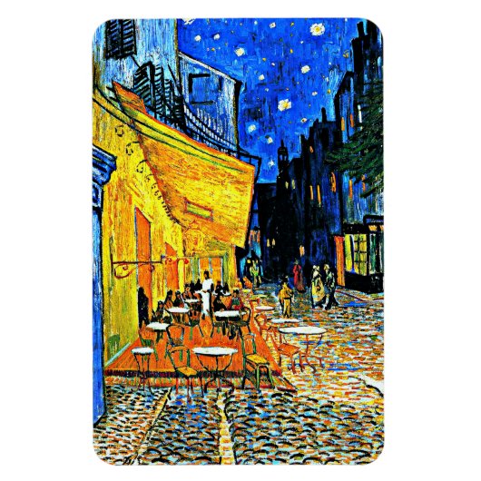 Van Gogh - Cafe Terrace, Place-du-forum, Arles Magneet (Verticaal)