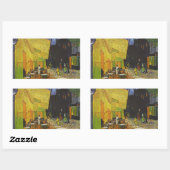 Van Gogh Cafe Terrace Post-Impressionist Rechthoekige Sticker (Vel)
