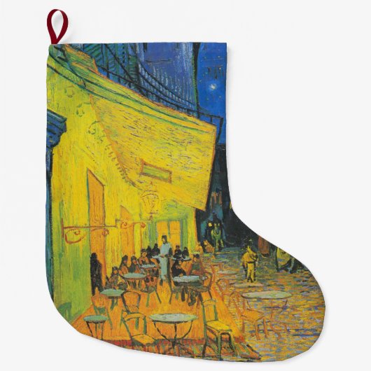 Van Gogh Café Terras Franse straatbeeld Grote Kerstsok (Voorkant)