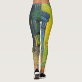 Van Gogh Café Terras Franse straatbeeld Leggings (Achterkant)