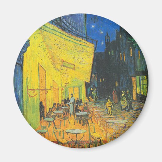 Van Gogh Café Terras Franse straatbeeld Magneet (Voorkant)