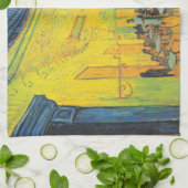 Van Gogh Café Terras Franse straatbeeld Theedoek (Gevouwen)