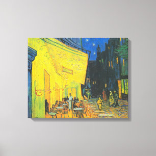 Van Gogh Café Terras Franse Straatscène Canvas Afdruk