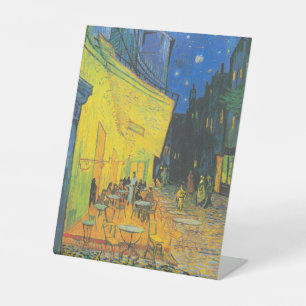 Van Gogh Café Terras Franse Straatscène Reclamebord Met Voetstuk
