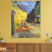Van Gogh; Caféterras bij nacht, beeldende kunst Canvas Afdruk (Insitu (Woonkamer))