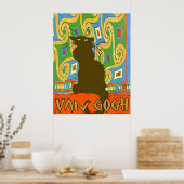 Van Gogh Cat Poster (Keuken)