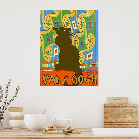 Van Gogh Cat Poster (Keuken)