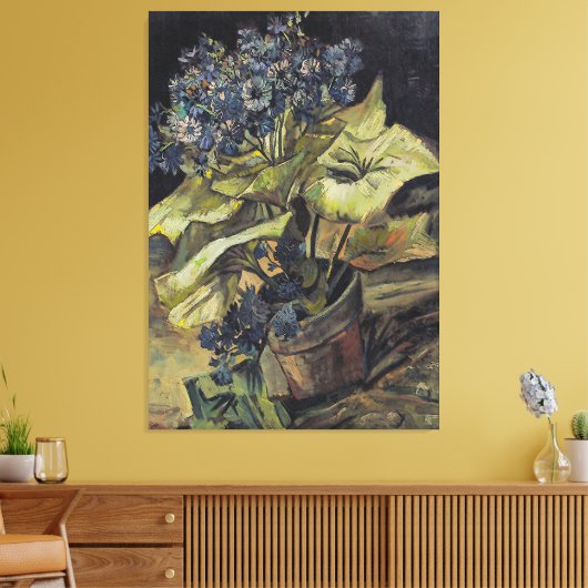 Van Gogh Cineraria Canvas Afdruk (Insitu (Woonkamer))