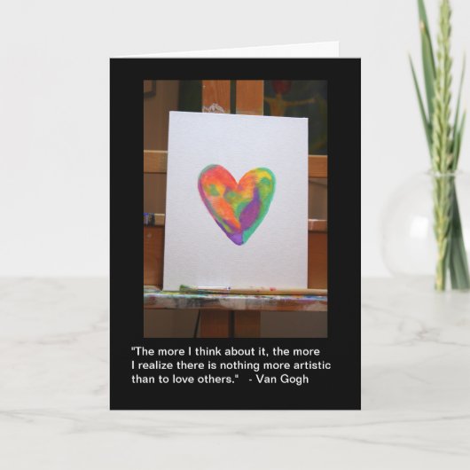Van Gogh Citation "Artistique" Carte Saint-Valenti (Devant)