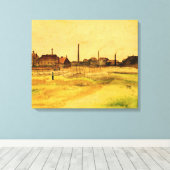 Van Gogh - Coalmine in the Borinage, Canvas Afdruk (Insitu (Houten vloer))