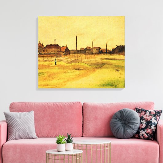 Van Gogh - Coalmine in the Borinage, Canvas Afdruk (Insitu (Woonkamer))