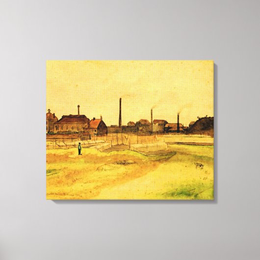Van Gogh - Coalmine in the Borinage, Canvas Afdruk (Voorkant)