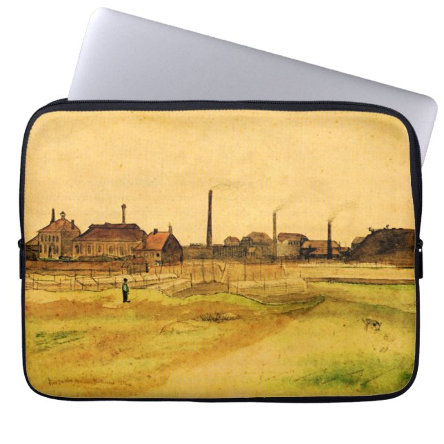 Van Gogh - Coalmine in the Borinage, Laptop Sleeve (Voorkant)