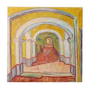 Van Gogh Corridor Asiel Gele Impressionistische Ku Tegeltje