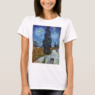Van Gogh - Country Road in Provence bij nacht T-shirt