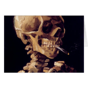 Van Gogh - crâne avec une cigarette brûlante