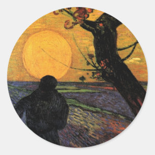 Van Gogh; de  boerenboer Ronde Sticker