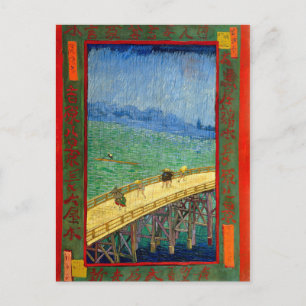 Van Gogh De brug in de Regen na Hiroshige Briefkaart