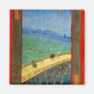Van Gogh De brug in de Regen na Hiroshige Magneet