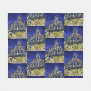 Van Gogh De Kerk te Auvers Blauwe Lucht Kunst Fleece Deken