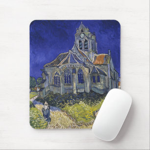 Van Gogh De kerk te Auvers Blauwe lucht Kunst Muismat