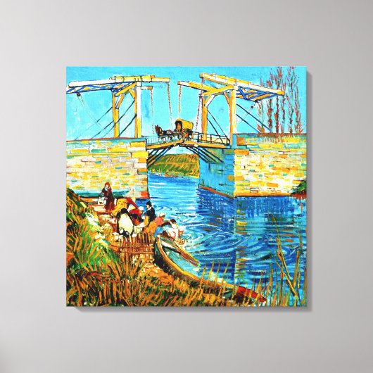 Van Gogh - De Langlois-brug in Arles, Canvas Afdruk (Voorkant)
