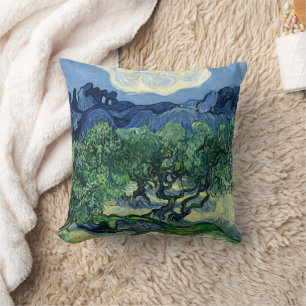 Van Gogh De olijfbomen landschapschildering Kussen