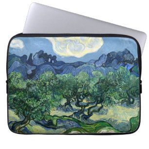 Van Gogh De olijfbomen landschapschildering Laptop Sleeve