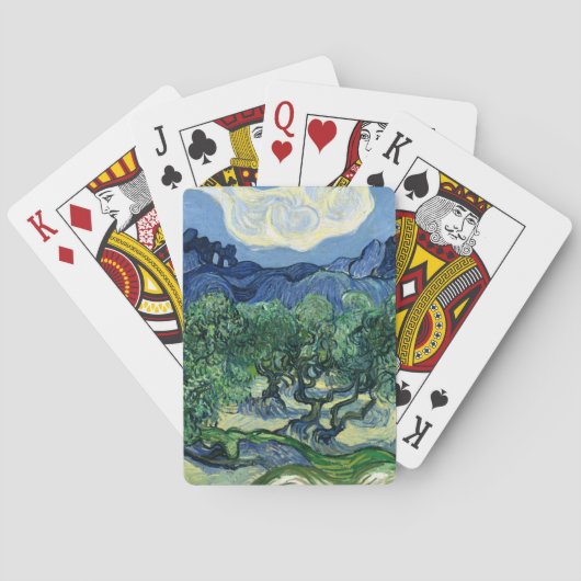 Van Gogh De olijfbomen Landschapsschilderij Pokerkaarten (Achterkant)