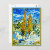 Van Gogh - De Populieren bij St.-Remy, meesterwerk Briefkaart (Voorkant / Achterkant)