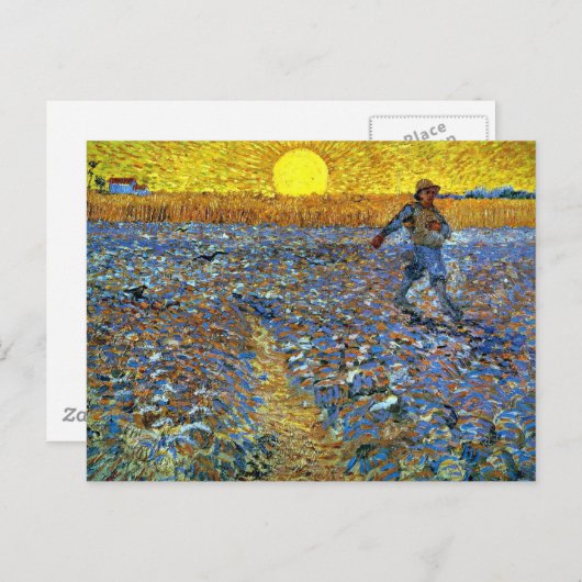 Van Gogh - De Sower Briefkaart (Voorkant / Achterkant)