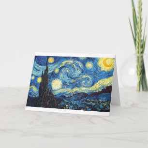 van gogh de sterrennacht 1889 Kunst Feestdagen Kaart