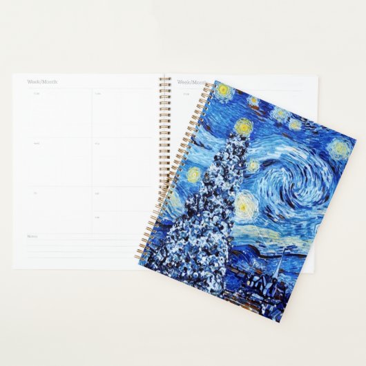Van Gogh - de Sterrennacht - Witte kerstpost Planner (Display)
