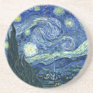 Van Gogh - De sterrennacht Zandsteen Onderzetter