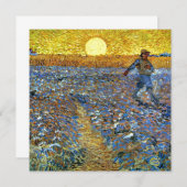 Van Gogh - De Zaaier, beroemd schilderij, kaart (Voorkant / Achterkant)