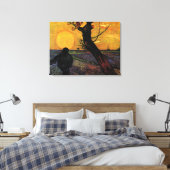 Van Gogh; De Zaaier, Oude Boer Canvas Afdruk (Insitu (Slaapkamer))