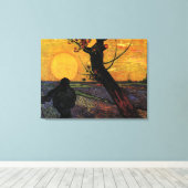 Van Gogh; De Zaaier, Oude Boer Canvas Afdruk (Insitu (Houten vloer))