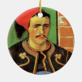 Van Gogh, de Zouave, de  impressionistische Kunst Keramisch Ornament (Achterkant)