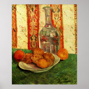 Van Gogh - Decanter en Lemons op een Bord Poster